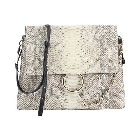 chloe faye shoulder bag small|chloe faye python bag.